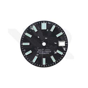 Carbon Fiber Dial for Seiko Mod - C9 Blue Luminous