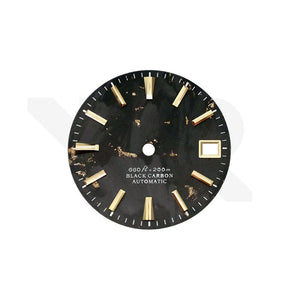 Gold Foil Carbon Fiber Dial for Seiko Mod: Gold GS Indices