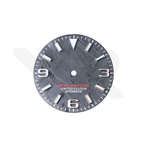 Black Meteorite Dial for Seiko Mod - Explorer Style