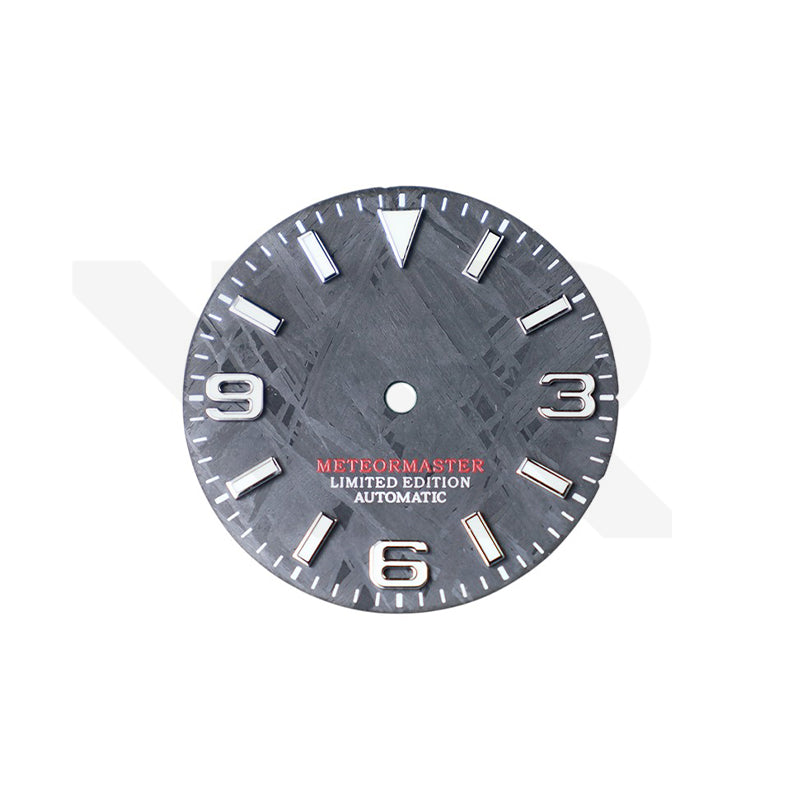 Black Meteorite Dial for Seiko Mod - Explorer Style