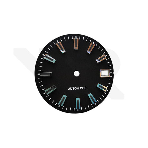 Matte Black Dial for Seiko Mod: GS Style Indices with Black Luminous