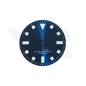 Pelagos No-Date GMT Thick Lume Indices Dial for NH34 Seiko Mod: Sunburst Blue