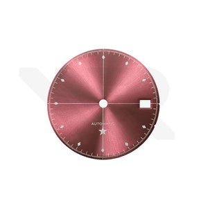 Simplicity Sunburst Dial for Seiko Mod: Metallic Rose with White Printing