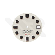 Load image into Gallery viewer, Marine Master Style Matte White Dial for Seiko Mod: Marine Master Style Black Indices