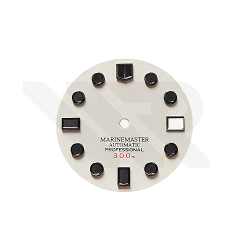 Marine Master Style Matte White Dial for Seiko Mod: Marine Master Style Black Indices