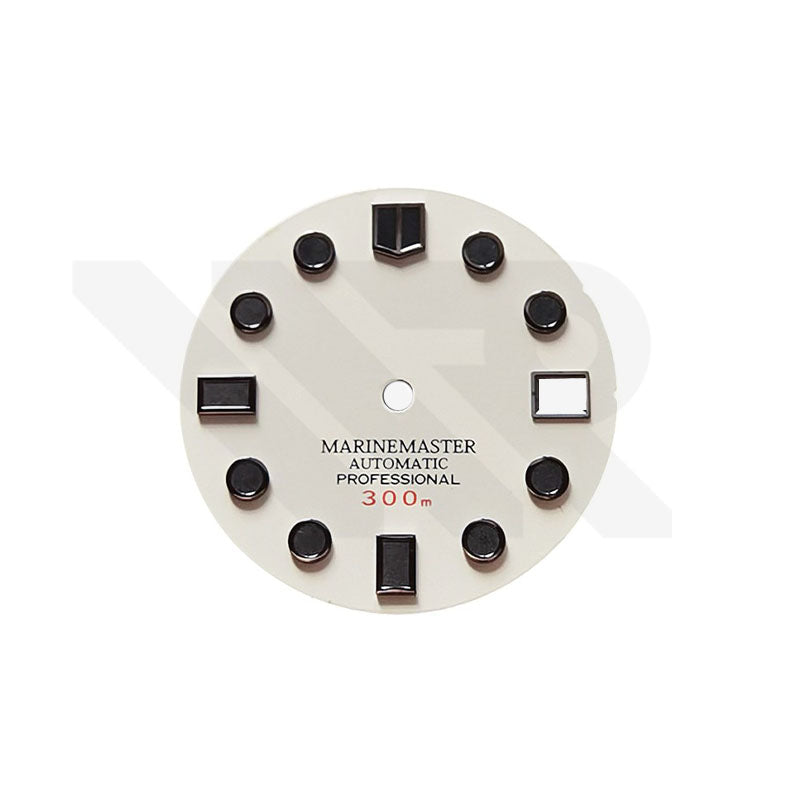 Marine Master Style Matte White Dial for Seiko Mod: Marine Master Style Black Indices