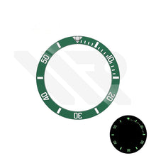 Load image into Gallery viewer, SUB Style Green Full Luminous Ceramic Sloped Bezel Insert for SKX/SRPD: Green