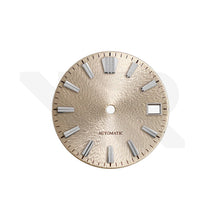 Load image into Gallery viewer, Textured Metallic Sunburst Dial for Seiko Mod: Champagne Rose Dial GS Indices