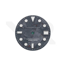 Load image into Gallery viewer, Carbon Fiber Dial for Seiko NH34 GMT Mod - Gray Dial Red GMT