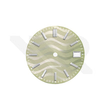 Load image into Gallery viewer, Light Olive Gold Wavy Sunburst Dial for Seiko Mod: GS Style Silver Indices