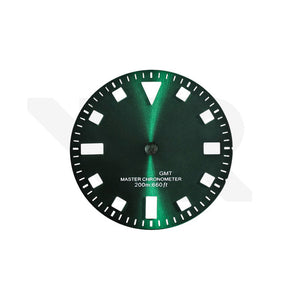 Pelagos Date GMT Thick Lume Indices Dial for NH34 Seiko Mod: Sunburst Green