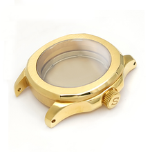 Load image into Gallery viewer, Nautilus Brushed Case Set for Seiko Mod: Gold - WR Watches