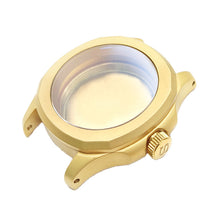Load image into Gallery viewer, Nautilus Sandblasted Case Set for Seiko Mod: Gold