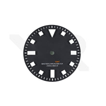 Load image into Gallery viewer, Pelagos Date GMT Thick Lume Indices Dial for NH34 Seiko Mod: Matte Black