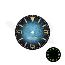 Load image into Gallery viewer, Seigaiha Japanese Wave Dial for Seiko Mod: Fume Icy Blue