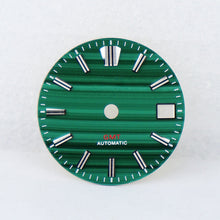 Load image into Gallery viewer, Malachite Green GMT Dial for Seiko NH34 Mod