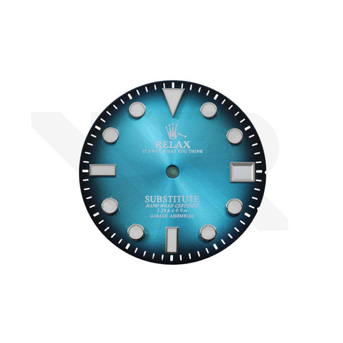 Relax Dial for Seiko Mod: Sunburst Black to Blue