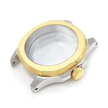 Load image into Gallery viewer, Nautilus Brushed Case Set for Seiko Mod: Two-Tone Silver Gold