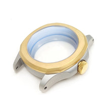 Load image into Gallery viewer, Nautilus Sandblasted Case Set for Seiko Mod: Two-Tone Silver Gold