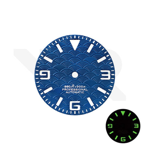 Seigaiha Japanese Wave Dial for Seiko Mod: Blue