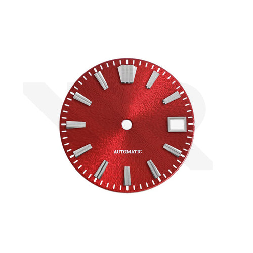 Textured Metallic Sunburst Dial for Seiko Mod: Ruby Red Dial GS Indices