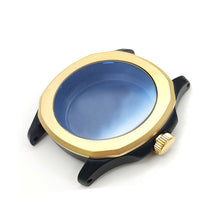 Load image into Gallery viewer, Nautilus Sandblasted Case Set for Seiko Mod: Two-Tone Black Gold