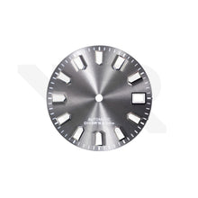 Load image into Gallery viewer, Gray Sunburst Dial for Seiko Mod: Silver Trapezoid Indices