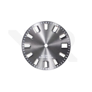 Gray Sunburst Dial for Seiko Mod: Silver Trapezoid Indices