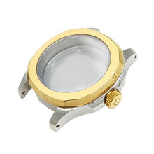 Load image into Gallery viewer, Nautilus Brushed Case Set for Seiko Mod: Two-Tone Silver Gold