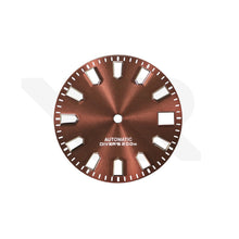 Load image into Gallery viewer, Brown Sunburst Dial for Seiko Mod: Silver Trapezoid Indices