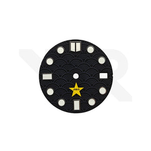 Seigaiha Wave Dial for Seiko Mod - Black