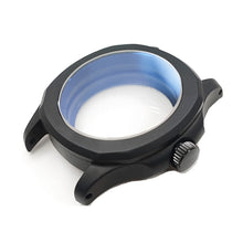 Load image into Gallery viewer, Nautilus Brushed Case Set for Seiko Mod: Black