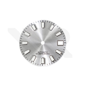 Silver Sunburst Dial for Seiko Mod: Silver Trapezoid Indices