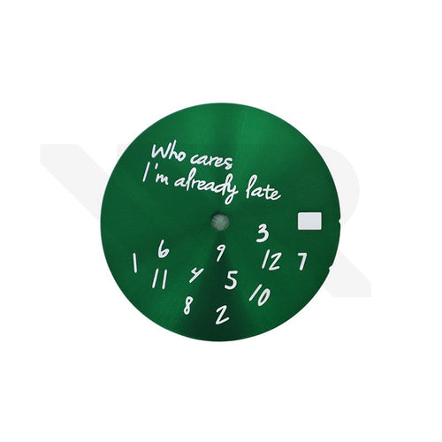 Relax Sunburst Dial V2 for Seiko Mod: Green / White - No Logo