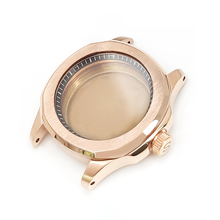 Load image into Gallery viewer, Nautilus Brushed Case Set for Seiko Mod: Rose Gold