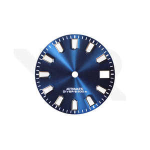 Navy Sunburst Dial for Seiko Mod: Silver Trapezoid Indices