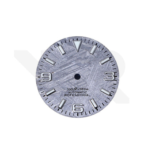Gray Meteorite Dial for Seiko Mod - Explorer Style