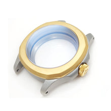 Load image into Gallery viewer, Nautilus Sandblasted Case Set for Seiko Mod: Two-Tone Silver Gold