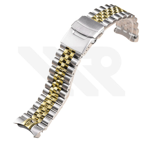 Jubilee Bracelet for Seiko SRPD New Seiko 5 Series: Two-Tone Gold