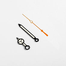 Load image into Gallery viewer, Mercedes Watch Hands for Casio MDV Mod: Black w Orange (Cathedral)