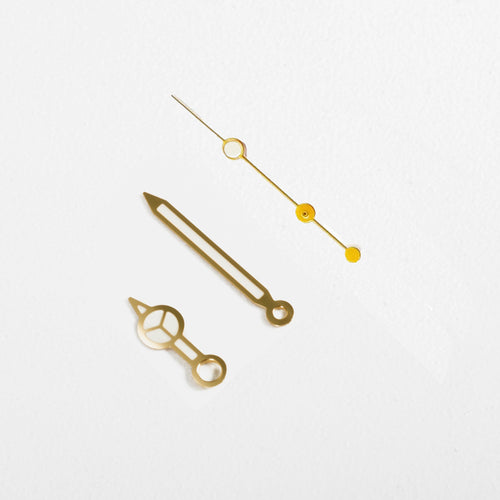 Mercedes Watch Hands for Casio MDV Mod: Gold w Yellow