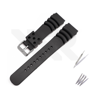 GL381 Style Rubber Strap  for SKX/SRPD - Grey (Black Buckle)