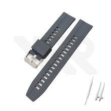 Load image into Gallery viewer, Curved End Silicon Strap for SKX Nautilus Mod - Grey