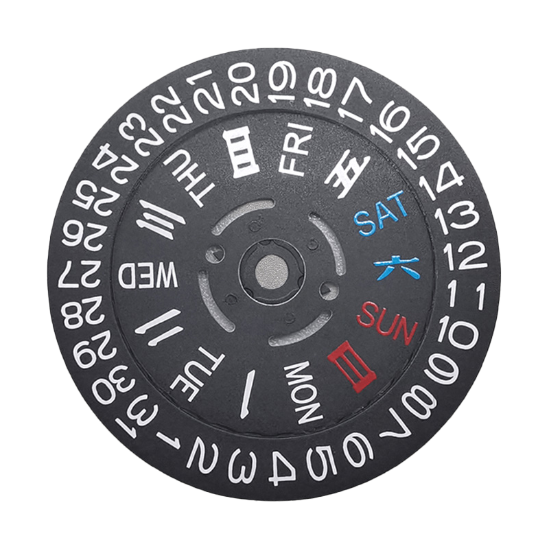 NH36 Day-Date Disc - Chinese (Black) | WR Watches