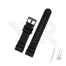 Load image into Gallery viewer, Chaffle Military FKM Strap - Black with Black Buckle