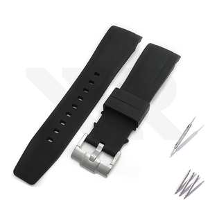 Silicon Diver Strap for SKX/SRPD - Black with Silver Buckle