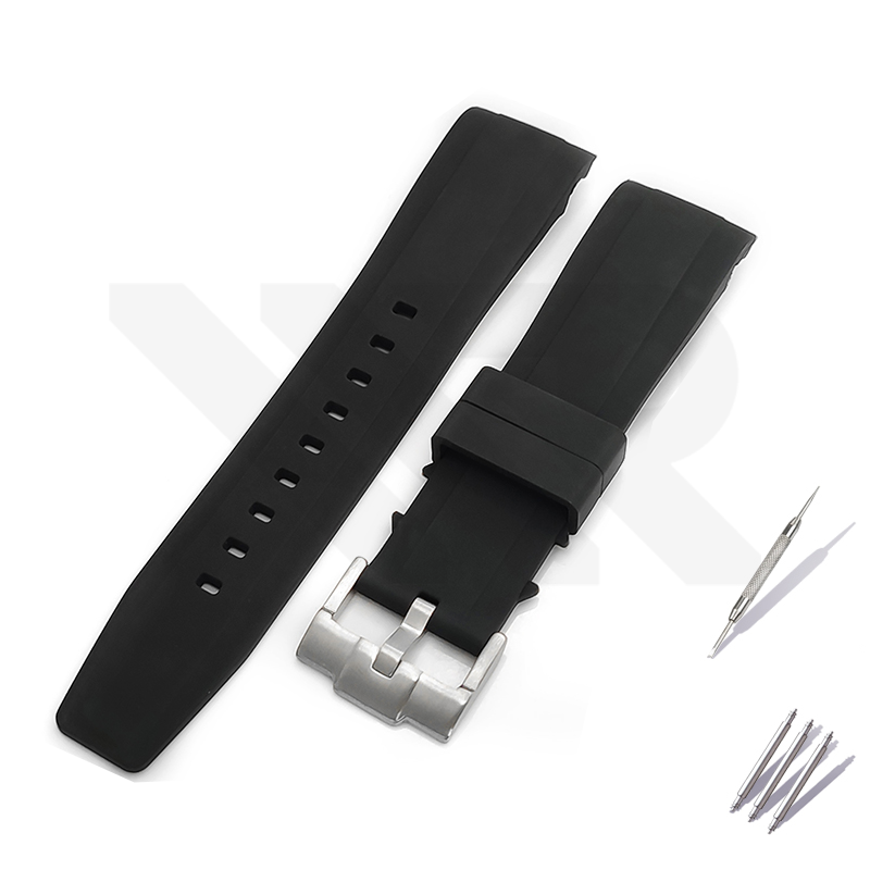 Silicon Diver Strap for SKX/SRPD - Black with Silver Buckle