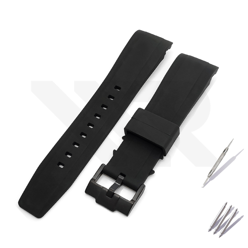 Silicon Diver Strap for SKX/SRPD - Black with Black Buckle