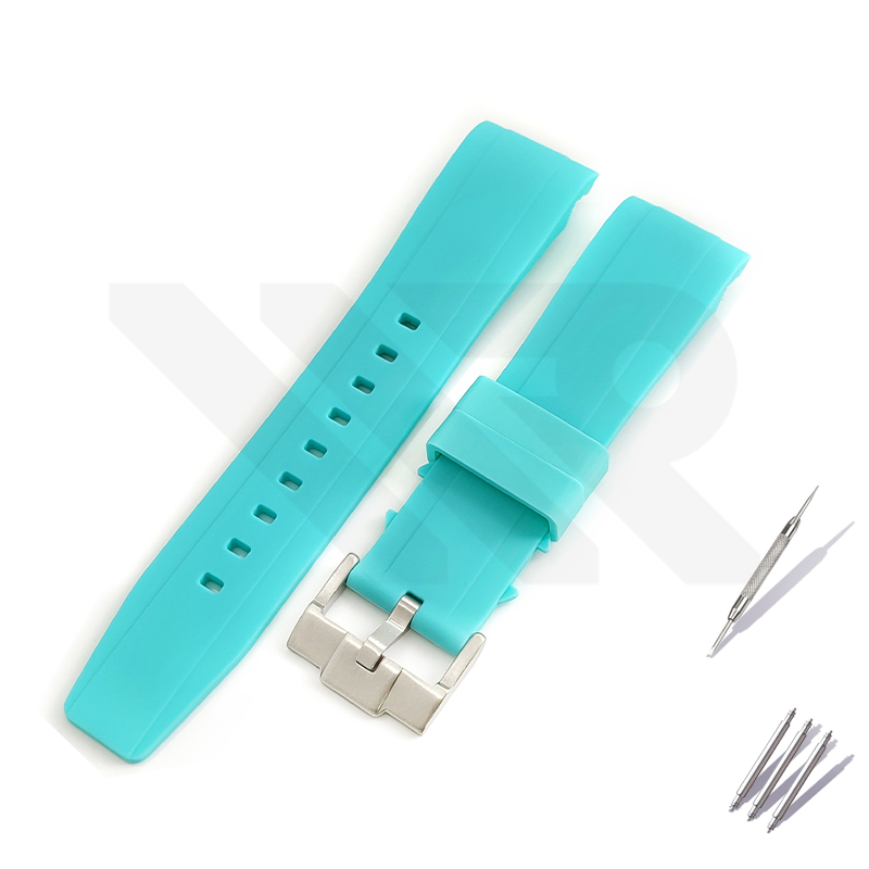 Silicon Diver Strap for SKX/SRPD - Sky Blue with Silver Buckle