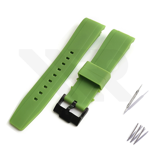 Silicon Diver Strap for SKX/SRPD - Green with Black Buckle